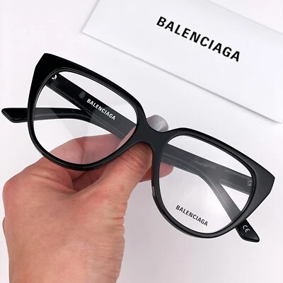 Óculos femininos Balenciaga preto demo borboleta todos os dias BB0129O 001 NOVO - Imagem 1 de 4