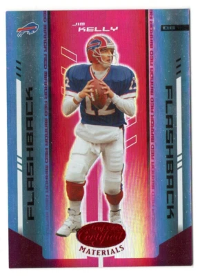 Jim Kelly 2004 Leaf Certified Materials Mirror Red /100 #129 Numbered Card - Image 1 of 2