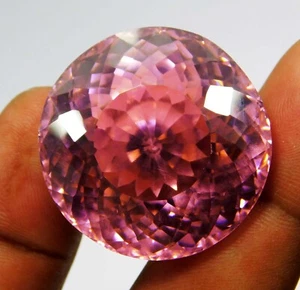 Natural 193.00 Ct Cambodian Pink Zircon Round Cut Loose Gemstone " CERTIFIED " - Picture 1 of 8