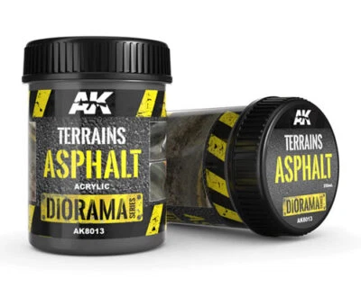 Terrains Asphalt - 250 ml (Acrylic) AK-8013 - ak-interactive modellismo