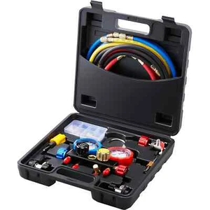 VEVOR AC Manifold Gauge Set 4-Way Fit R134A R22 R12 R410A Refrigeration Charging - Picture 1 of 11