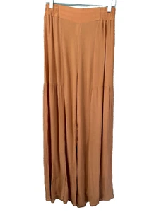Kendall  & Kylie Juniors Wide Leg Golden Yellow Elastic Waist Palazzo Pant Small - Picture 1 of 7