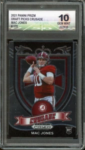MAC JONES RC 2021 PANINI PRIZM DRAFT PICKS CRUSADE #170 DGA GRADED GEM MT 10 - Picture 1 of 2