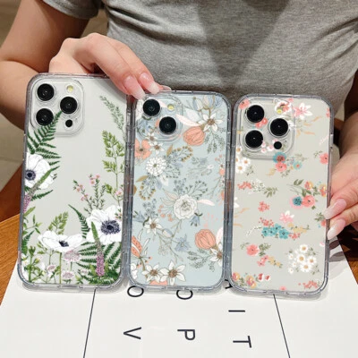 Case For iPhone 15 Pro Max 14 13 12 11 XS 7 8 Flower Shockproof  Phone Cover - Image 1 of 4