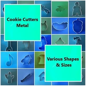 Cookie Cutters Metal - Various Shapes Sizes - All Occasion Miscellaneous NEW - Picture 1 of 38