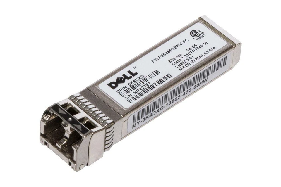 Dell K8DXG 8GB 850nm FC Short Range Transceiver FTLF8528P3BCV-FC - Image 1 of 1
