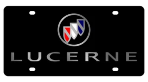 Black Buick Lucerne Lazer Tag Etched Logo Premium Acrylic License Plate Licensed - Picture 1 of 1