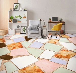 3D Splicing Tiles 33RAIN34 Floor WallPaper Murals Wall Print Decal AJ Honey - Picture 1 of 5