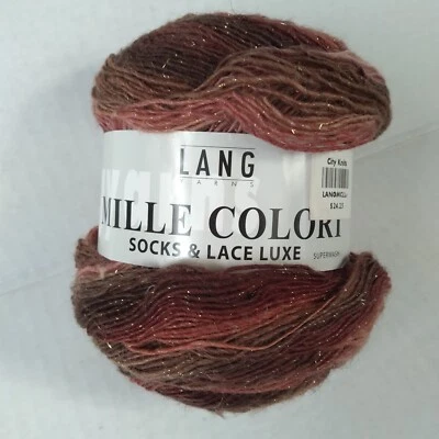 Lang Mille Colori Socks & Lace Luxe Superwash Yarn 100 grams 400 meters Italy - Image 1 of 4