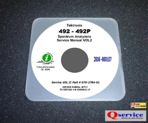 Tektronix TEK 492 / 492P MANUAL DE SERVICIO VOLUMEN 2 CD CON DIAGRAMAS A3 17""x11 - Imagen 1 de 1