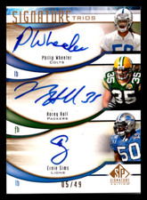 2009 SP Signature Trios Ernie Sims Korey Hall Philip Wheeler Auto /49 #T-SHW