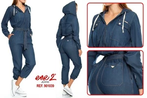 Romper Colombian Jean Buttlift Jumpsuit levantacola Enterizo Mono Push Up 901039 - Picture 1 of 7