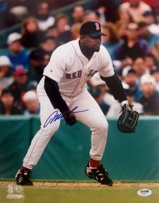 MO VAUGHN SIGNED AUTOGRAPHED 11x14 PHOTO BOSTON RED SOX PSA/DNA - Image 1 of 3