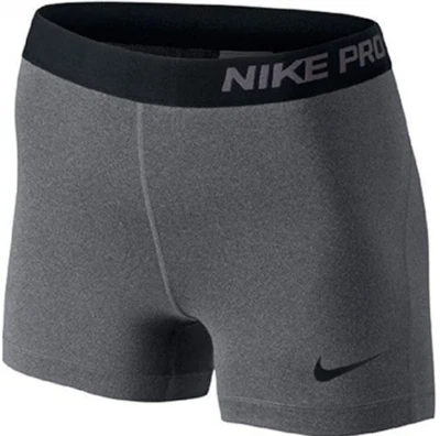 NEW NIKE PRO [XL] Womens 3.0" COMPRESSION Run/Gym Shorts-Grey/Black 589364-091 - Image 1 of 2