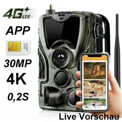 30MP 4G APP Live View HC-801Pro Hunting Scouting Trail Camera SIM card black LED - Image 1 of 4
