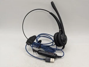 JPL-501S-USB wired headset mono single ear on-ear voice call centre boom mic - Afbeelding 1 van 11