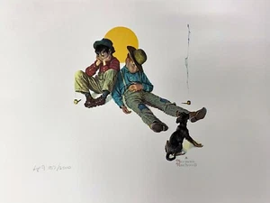 Norman Rockwell - Disastrous Daring Pencil Numbered Large Poster  14" x 11"  - Picture 1 of 2