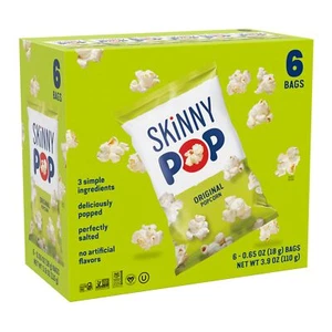 Pop-corn SkinnyPop, original, sans gluten, sans OGM, collations saines, 0,5 oz - Photo 1/6