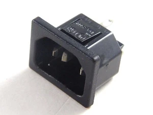 AC POWER STANDARD C14 INLET CONNECTOR 0711 SERIES SOLDER TAB ~ NEW NWOP - Picture 1 of 7