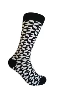 Calcetines de vestir blancos (blancos)/negros para hombre - Imagen 1 de 7