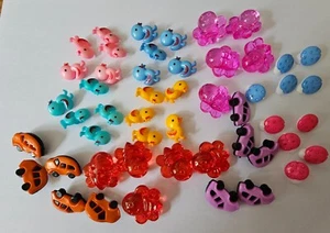 50 Assorted Shank Buttons 10 Designs with 5 of Each Design Animals, Cars etc - Picture 1 of 3