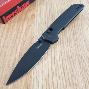 Kershaw Iridium Folding Knife 3.5" D2 Tool Steel Blade Black Aluminum Handle - Picture 1 of 13