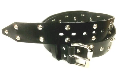 HECHO EN AUSSIE Cuero CONO Spike Tachonado Cinturón Tachonado Cintura Pantalones Vaqueros RATAS TRASERO Foto 1 de 4