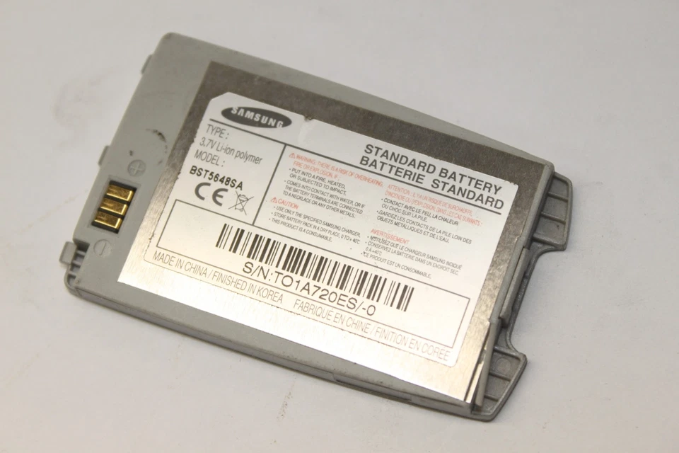 Batería de polímero de iones de litio estándar de repuesto Samsung BST5648SA 3,7 V para SGH-T719 Foto 1 de 1