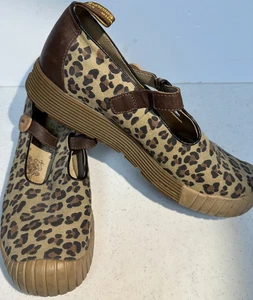 Rare Doc Martens Brown Leopard Mary Jane’s  Vintage 12384 Air Ways Bouncy Soles - Picture 1 of 13