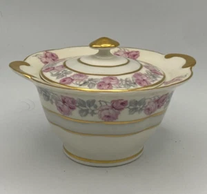 Theodore Haviland New York Rosemont Sugar Bowl w/ Lid Pink Roses {sh18} - Picture 1 of 3