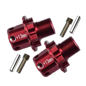 GPM Racing Aluminum 13mm Hex Adapters Red : Traxxas 1/8 Sledge - Picture 1 of 2