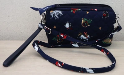 Vera Bradley 28455-15378 Snow Globe Motifs Navy RFID All In One Crossbody $75 - Image 1 of 4