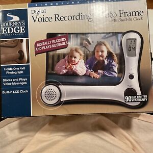 Digital Voice Recording Photo Frame With Built In Clock By Journey’s Edge