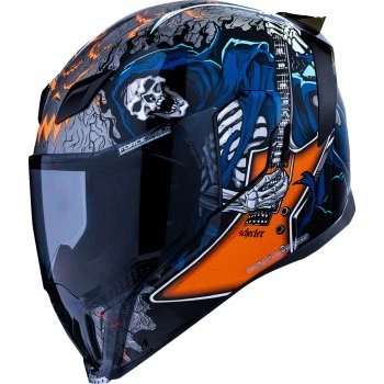 Capacete Icon Airflite rosto inteiro - Trick or Street 4 preto - tamanho adulto grande - Imagem 1 de 4