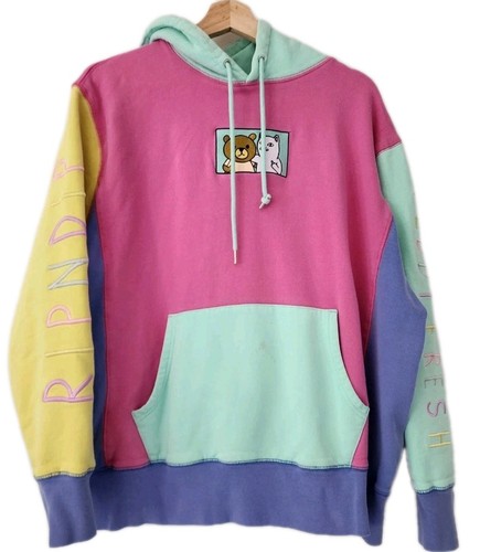 Felpa con cappuccio Teddy Fresh X RipNDip Colorblock XL Bape Dime Supreme Zooyork Thrasher