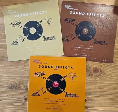 Lot Of 3 Vintage Vinyl Sound Effects Records Volumes 15, 16, & 24 Foto 1 de 4
