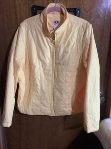 Athletic Works Ladies Large (16-18) Yellow Quilted Jacket With Fleece Lining - Picture 1 of 14