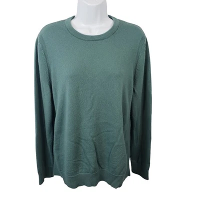 Express Conscious Edit Mens Large  Merino Wool Crew Neck Sweater Green L /A267 - Image 1 of 4