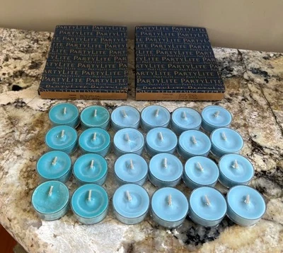 Tealights PARTYLITE - 2 dúzias: azul mediterrâneo e agave azul - Imagem 1 de 4