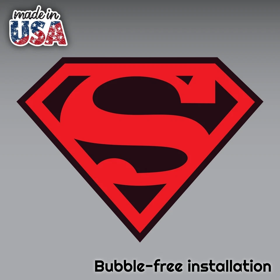 Diecut Vinyl SuperMan LOGO Decal Sticker Comic Colored BatMan Marvel  - Image 1 of 4