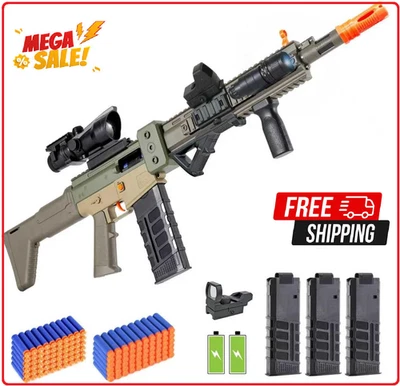 Realistic Sniper Rifle Toy Guns for Nerf Guns Bullets, Electric Foam Blaster  - Image 1 of 4
