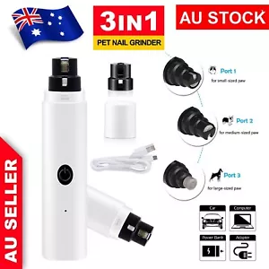 Dog Cat Electric Nail Grooming Grinder Trimmer Clipper Pet File Claw Care Tool - Picture 1 of 11