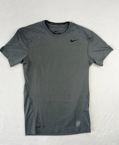 Nike Pro Combat Dri-Fit Kurzarm Performance T-Shirt Grau Herren Größe Large - Bild 1 von 10