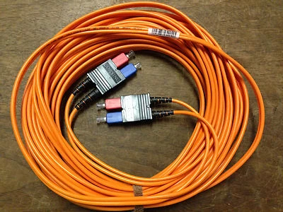 CORNING Fiber Optic Cable 10M SC-SC MULTIMODE DUPLEX 62.5/125 OFNR UL Rating NEW - Image 1 of 4