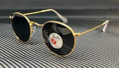 Óculos de sol masculino RAY BAN RB3447 919648 cinza dourado polarizado redondo 53 mm - Imagem 1 de 4
