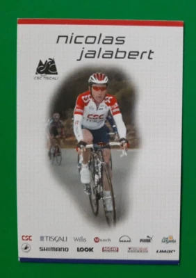 CYCLISME carte  cycliste NICOLAS JALABERT équipe CSC TISCALI 2002 - Photo 1/2