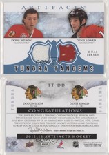 2012-13 Artifacts Tundra Tandems Dual Jerseys Blue Doug Wilson Denis Savard HOF
