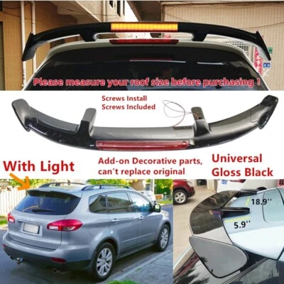 For 2008-14 Subaru B9 Tribeca Rear Window Roof Spoiler Wing "W/ Light" Universal Foto 1 de 4