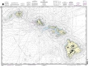 NOAA Chart 19004 Hawaiian Islands 39th Edition Nautical Navigation Map - Picture 1 of 1
