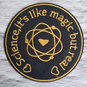 Science It's like Magic But Real Witch Gothic Funny Iron on Patch - Picture 1 of 2